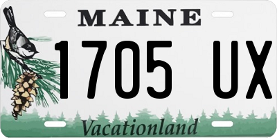 ME license plate 1705UX