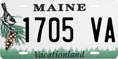 ME license plate 1705VA