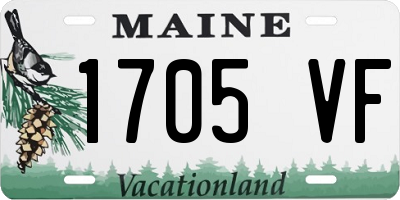 ME license plate 1705VF