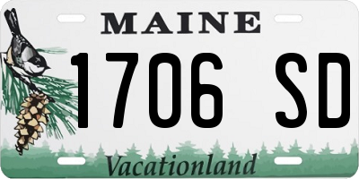 ME license plate 1706SD