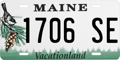ME license plate 1706SE