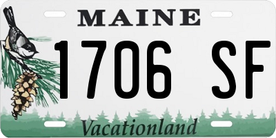 ME license plate 1706SF