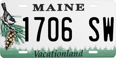 ME license plate 1706SW
