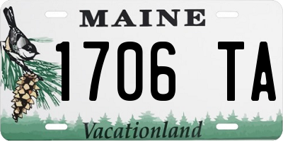 ME license plate 1706TA