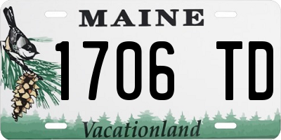 ME license plate 1706TD