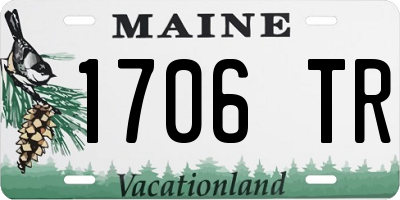 ME license plate 1706TR