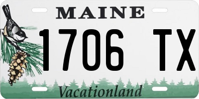 ME license plate 1706TX
