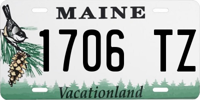 ME license plate 1706TZ