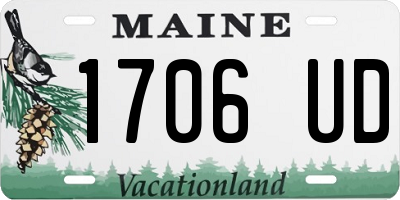 ME license plate 1706UD