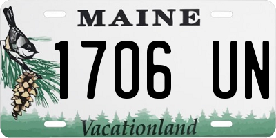 ME license plate 1706UN