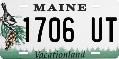 ME license plate 1706UT