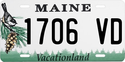 ME license plate 1706VD