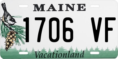ME license plate 1706VF