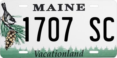 ME license plate 1707SC