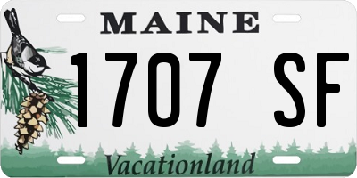 ME license plate 1707SF