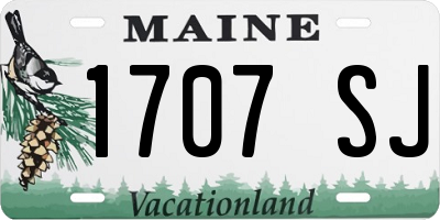 ME license plate 1707SJ