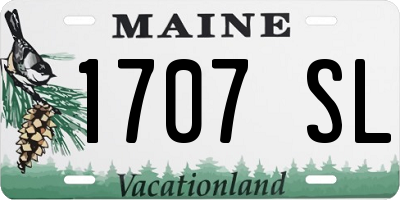 ME license plate 1707SL