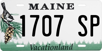 ME license plate 1707SP