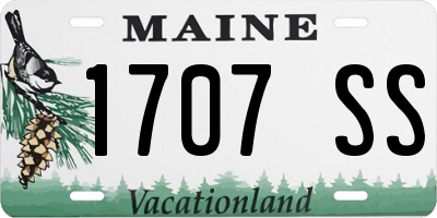 ME license plate 1707SS