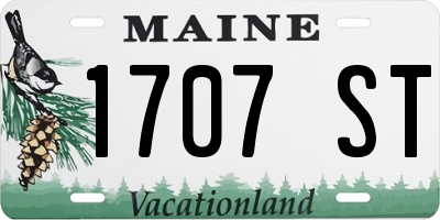 ME license plate 1707ST