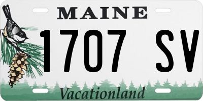 ME license plate 1707SV