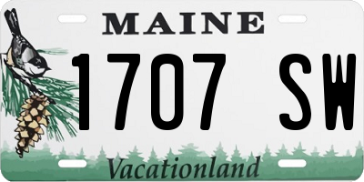 ME license plate 1707SW