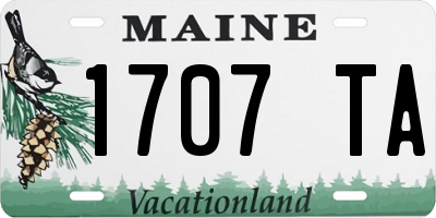 ME license plate 1707TA