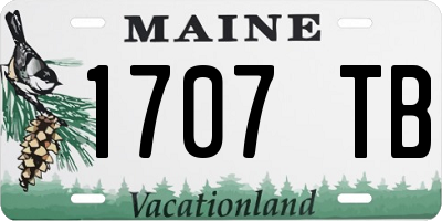 ME license plate 1707TB