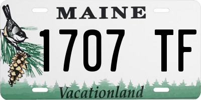 ME license plate 1707TF