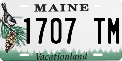 ME license plate 1707TM