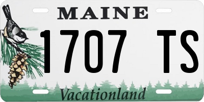 ME license plate 1707TS