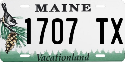 ME license plate 1707TX