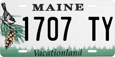 ME license plate 1707TY