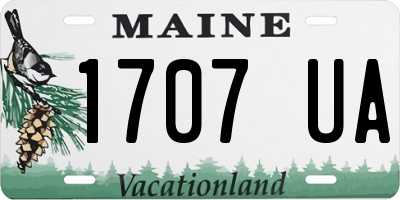 ME license plate 1707UA