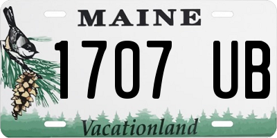 ME license plate 1707UB