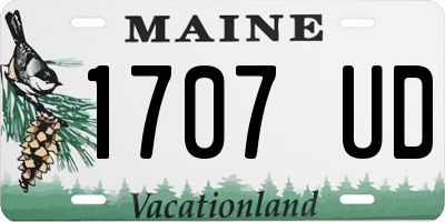 ME license plate 1707UD