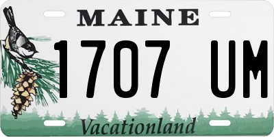 ME license plate 1707UM
