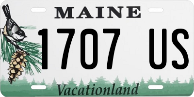 ME license plate 1707US