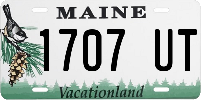 ME license plate 1707UT