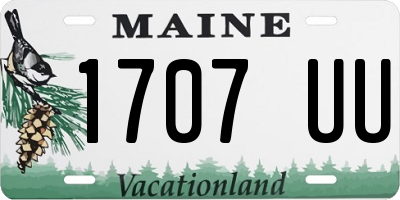 ME license plate 1707UU