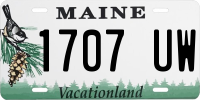 ME license plate 1707UW