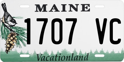ME license plate 1707VC