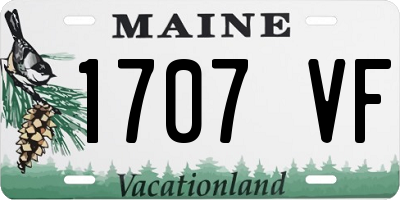 ME license plate 1707VF