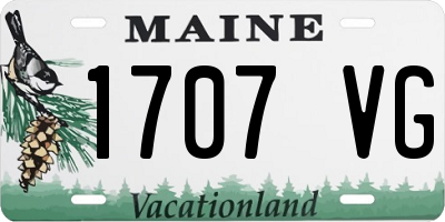 ME license plate 1707VG