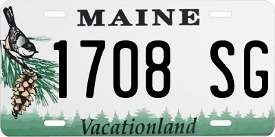 ME license plate 1708SG
