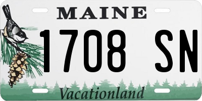 ME license plate 1708SN