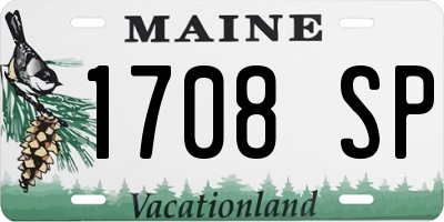 ME license plate 1708SP