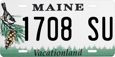 ME license plate 1708SU