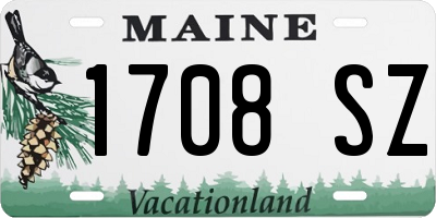 ME license plate 1708SZ
