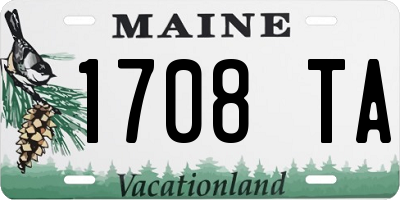 ME license plate 1708TA